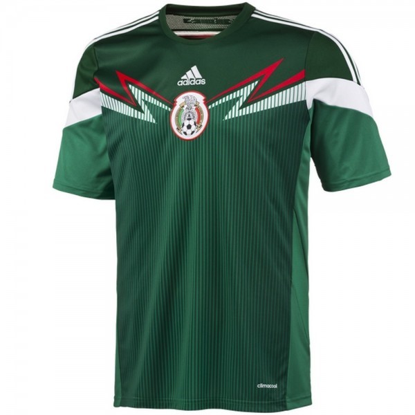 Camiseta Mexico Replica Primera Ropa Retro 2014 Verde